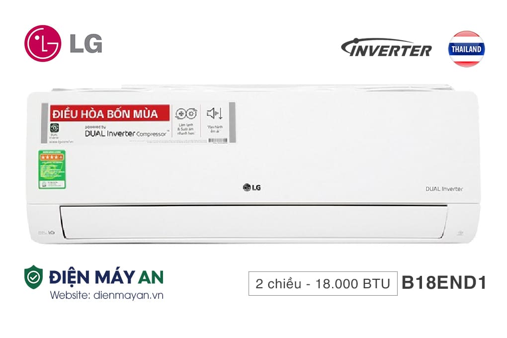 Điều hòa LG Inverter 18000 BTU 2 chiều B18END1
